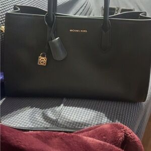 Michael Kors Black Pebbled Leather Tote